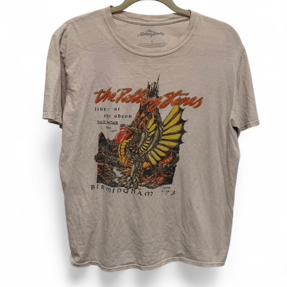 the Rolling Stones Tops - The Rolling Stones Live in Birmingham Dragon Graphic Shirt Sleeve Shirt
